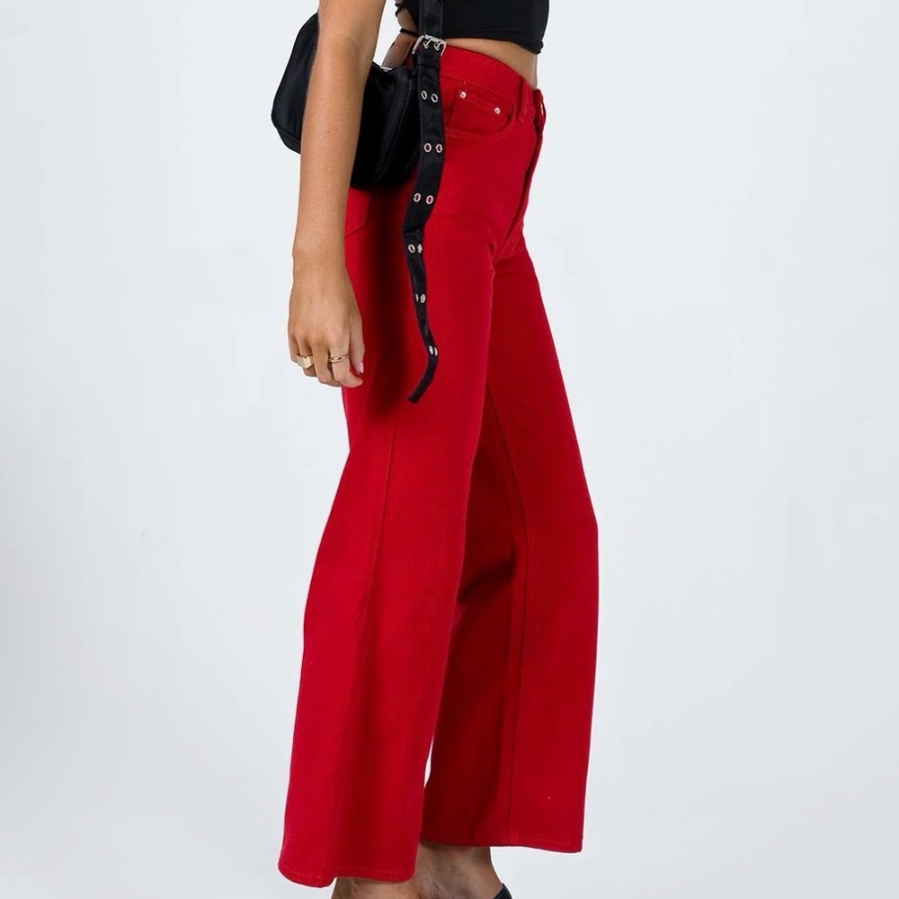 Princess Polly Bold Red Trousers - Picture 2 of 13